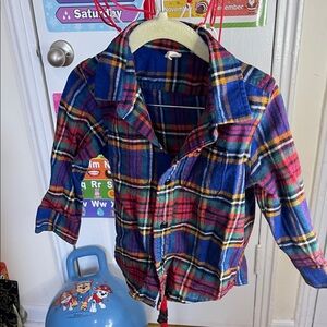 GAP Kids Colorful Plaid Button Down Shirt